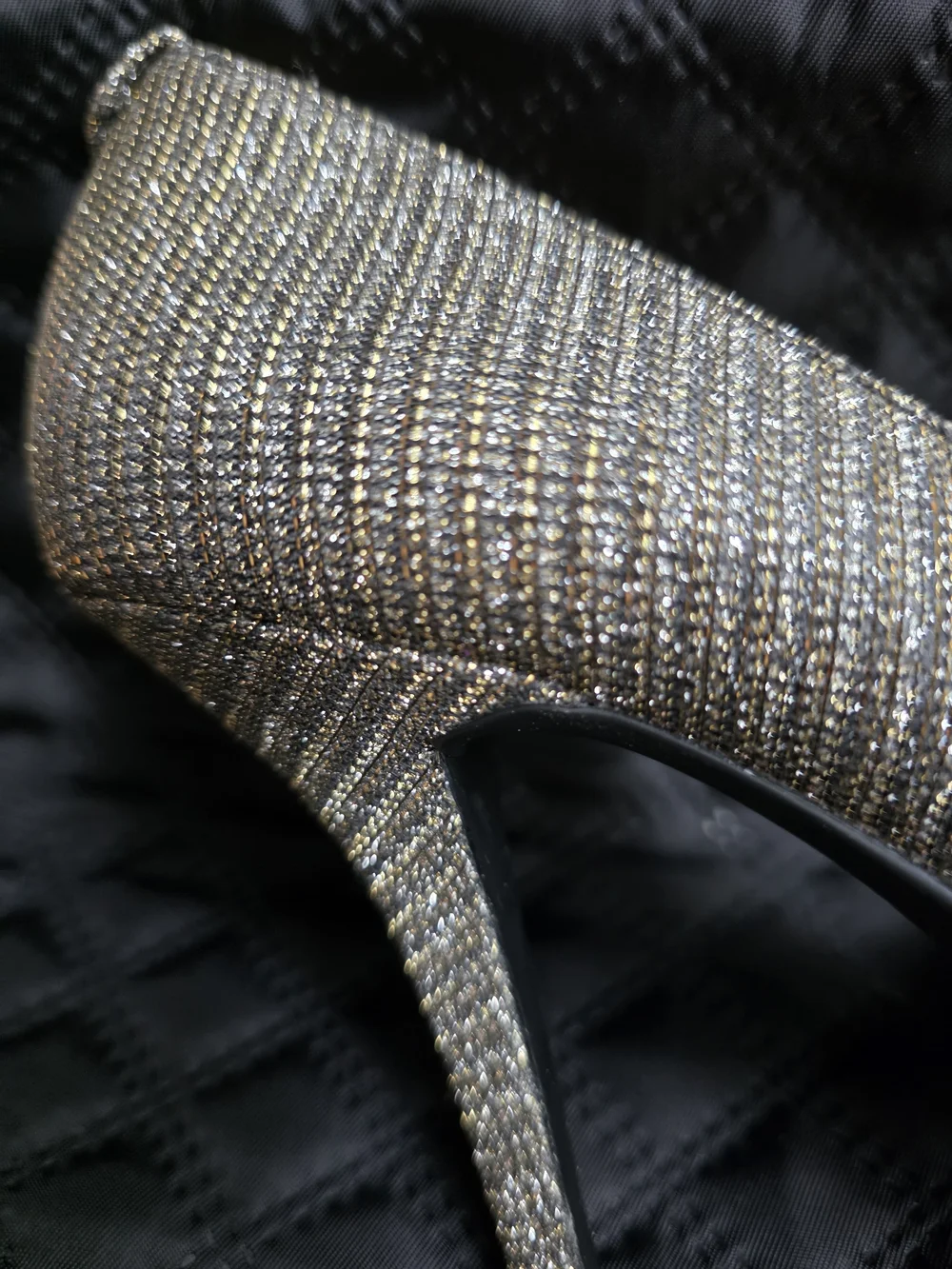 Michael Kors Dorothy Flex Glitter Pumps Gold Silver 7M Peeling Insole